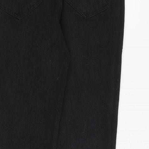 Marks and Spencer Womens Black Cotton Skinny Jeans Size 12 Regular Zip