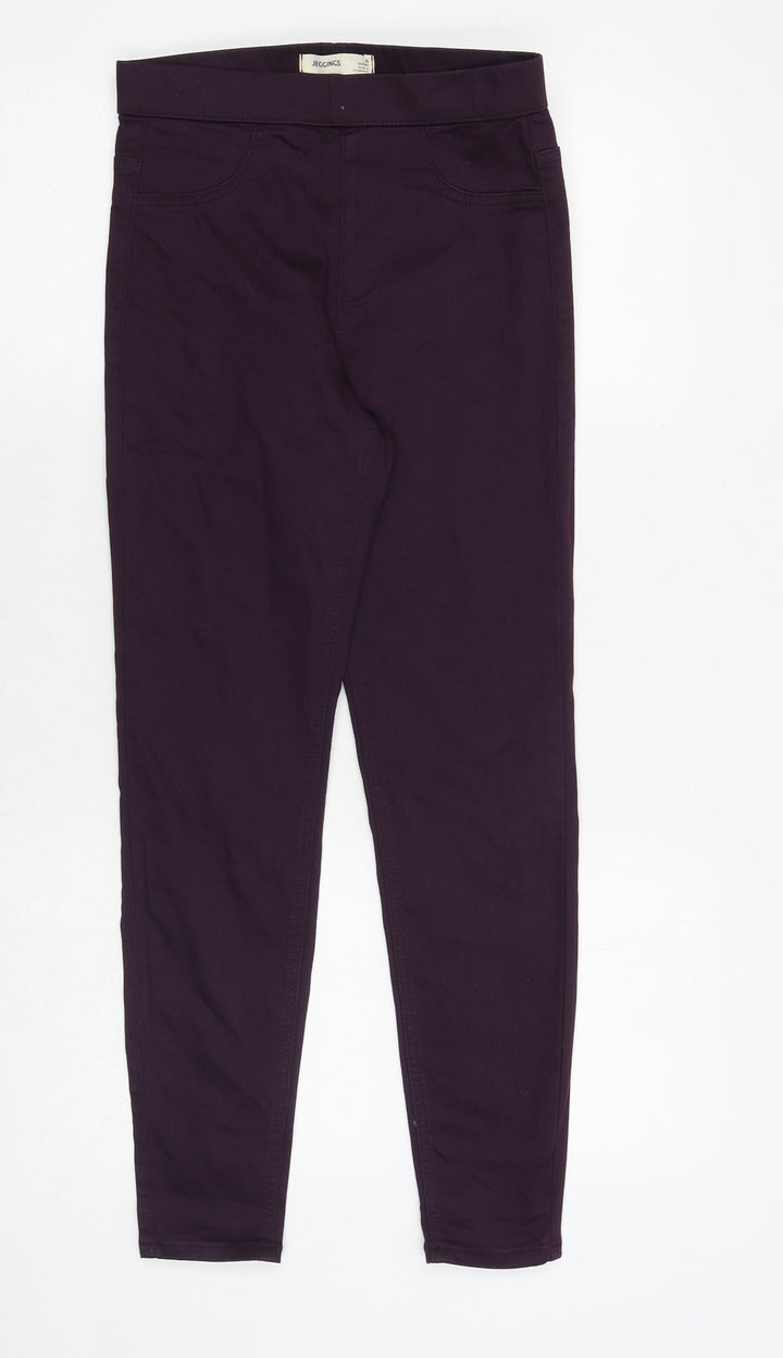 Marks and Spencer Womens Purple Cotton Jegging Jeans Size 6 Regular