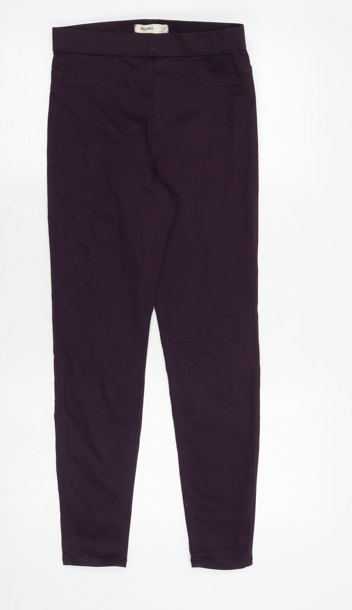 Marks and Spencer Womens Purple Cotton Jegging Jeans Size 6 Regular