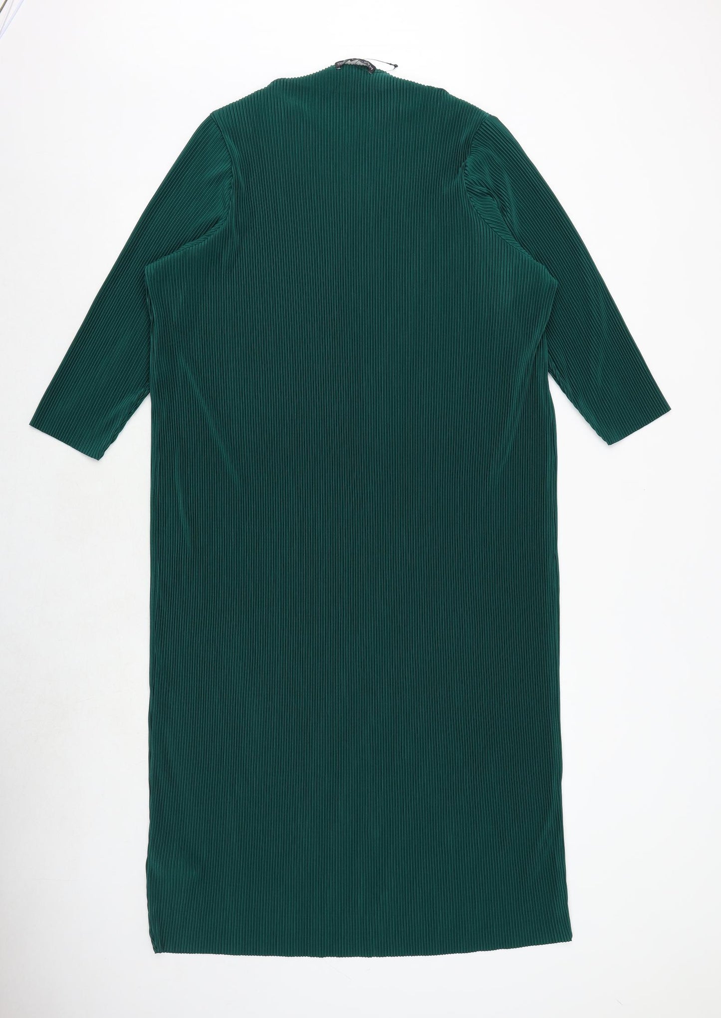 Marks and Spencer Womens Green Polyester A-Line Size 20 Round Neck Pullover