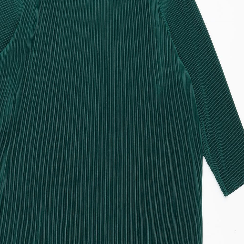 Marks and Spencer Womens Green Polyester A-Line Size 20 Round Neck Pullover