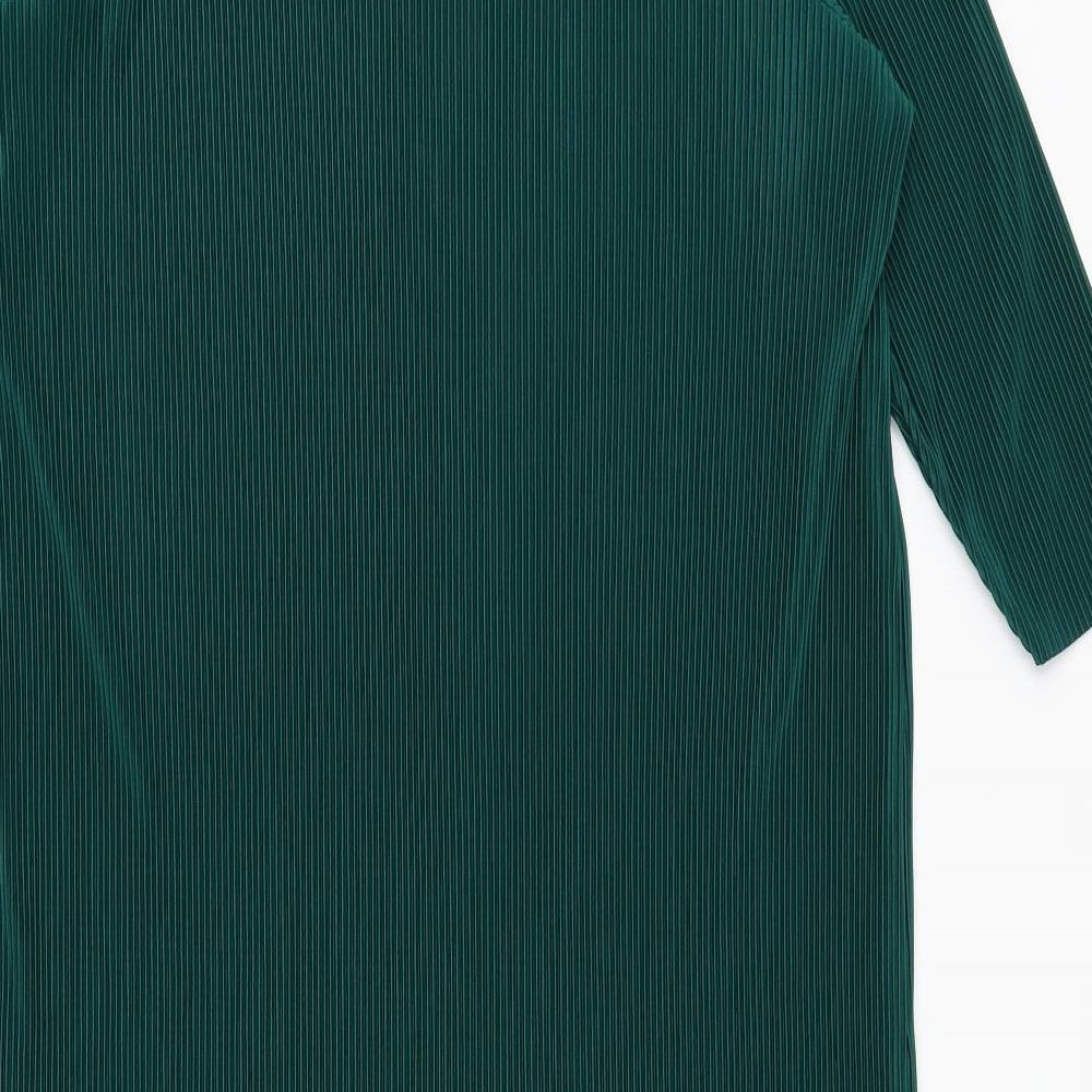 Marks and Spencer Womens Green Polyester A-Line Size 20 Round Neck Pullover