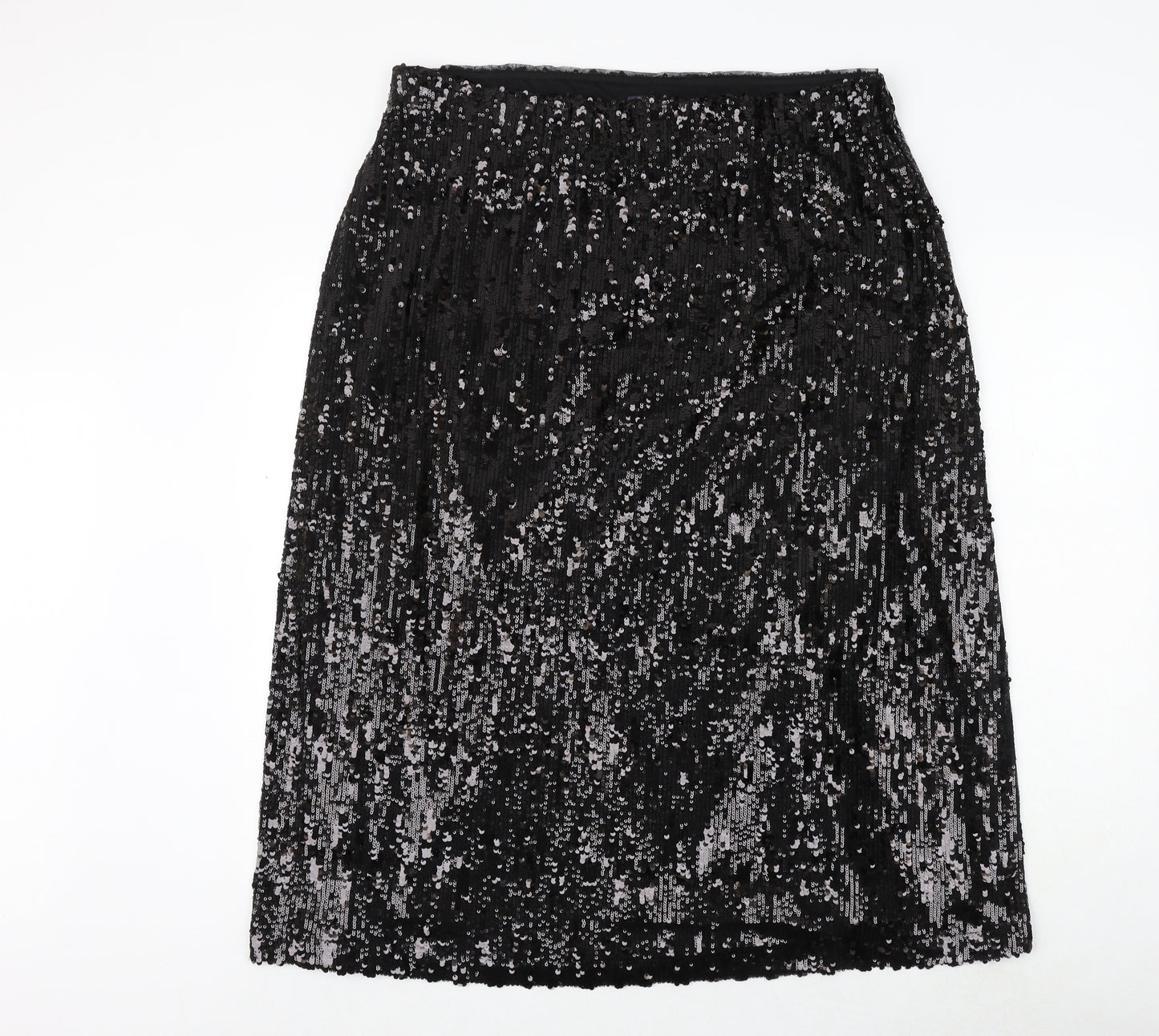 Marks and Spencer Womens Black Polyester Straight & Pencil Skirt Size 20