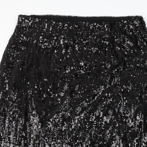 Marks and Spencer Womens Black Polyester Straight & Pencil Skirt Size 20