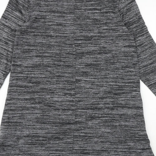 Marks and Spencer Womens Grey Polyester Jumper Dress Size 8 High Neck Pullover
