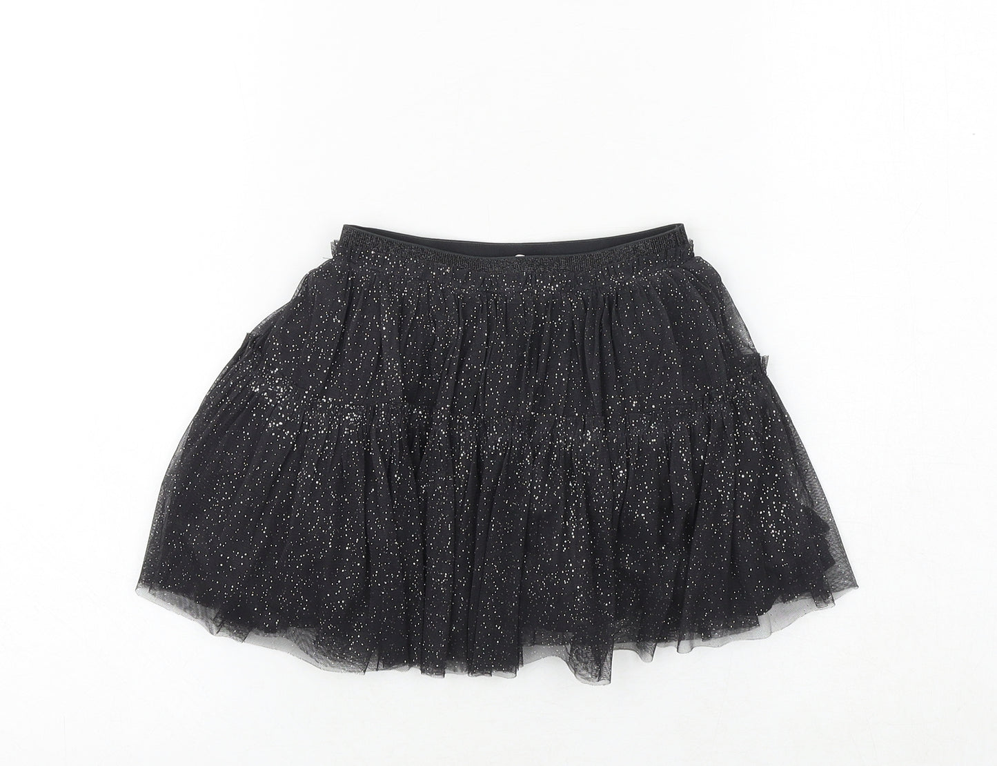 Marks and Spencer Girls Grey Polyester Skater Skirt Size 2-3 Years Regular Pull On