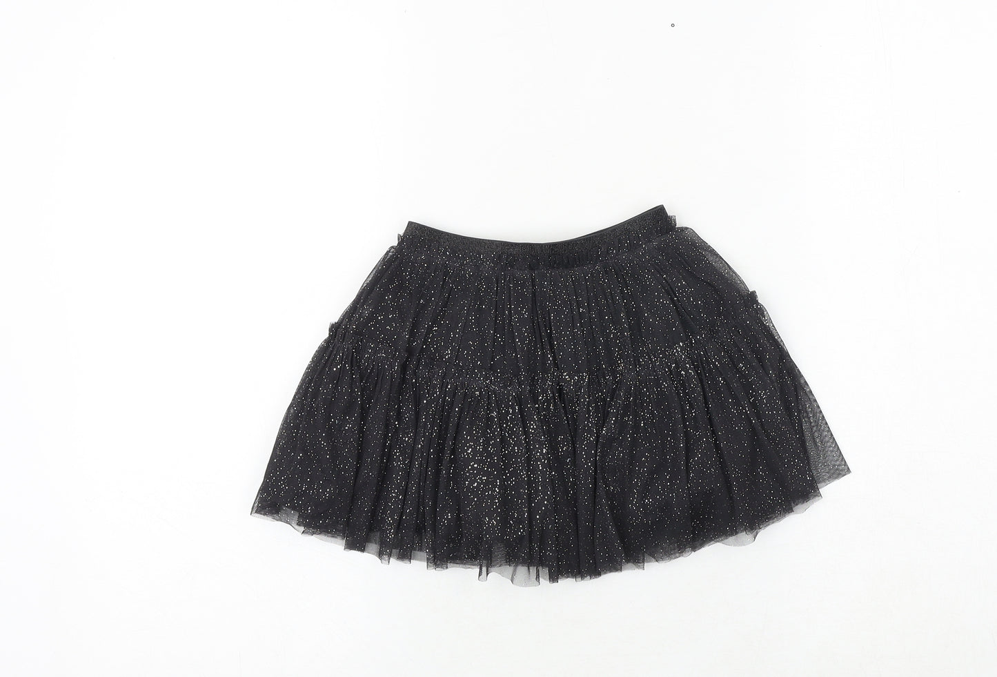 Marks and Spencer Girls Grey Polyester Skater Skirt Size 2-3 Years Regular Pull On