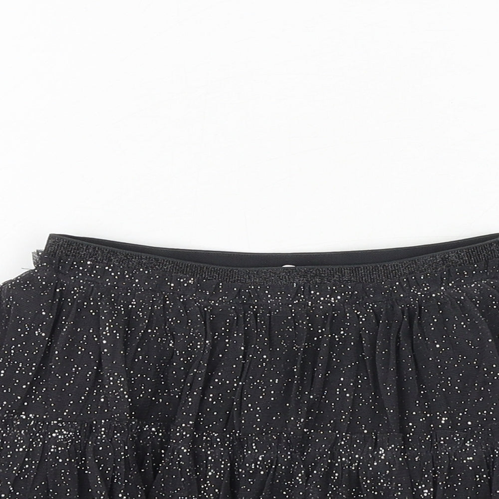Marks and Spencer Girls Grey Polyester Skater Skirt Size 2-3 Years Regular Pull On