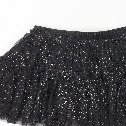 Marks and Spencer Girls Grey Polyester Skater Skirt Size 2-3 Years Regular Pull On