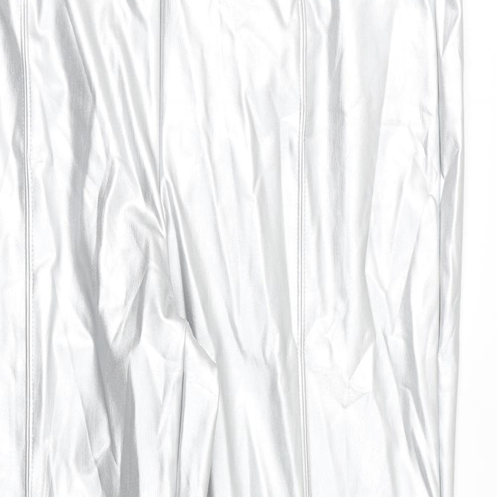 Marks and Spencer Womens Silver Polyurethane Dress Pants Trousers Size 20 Regular