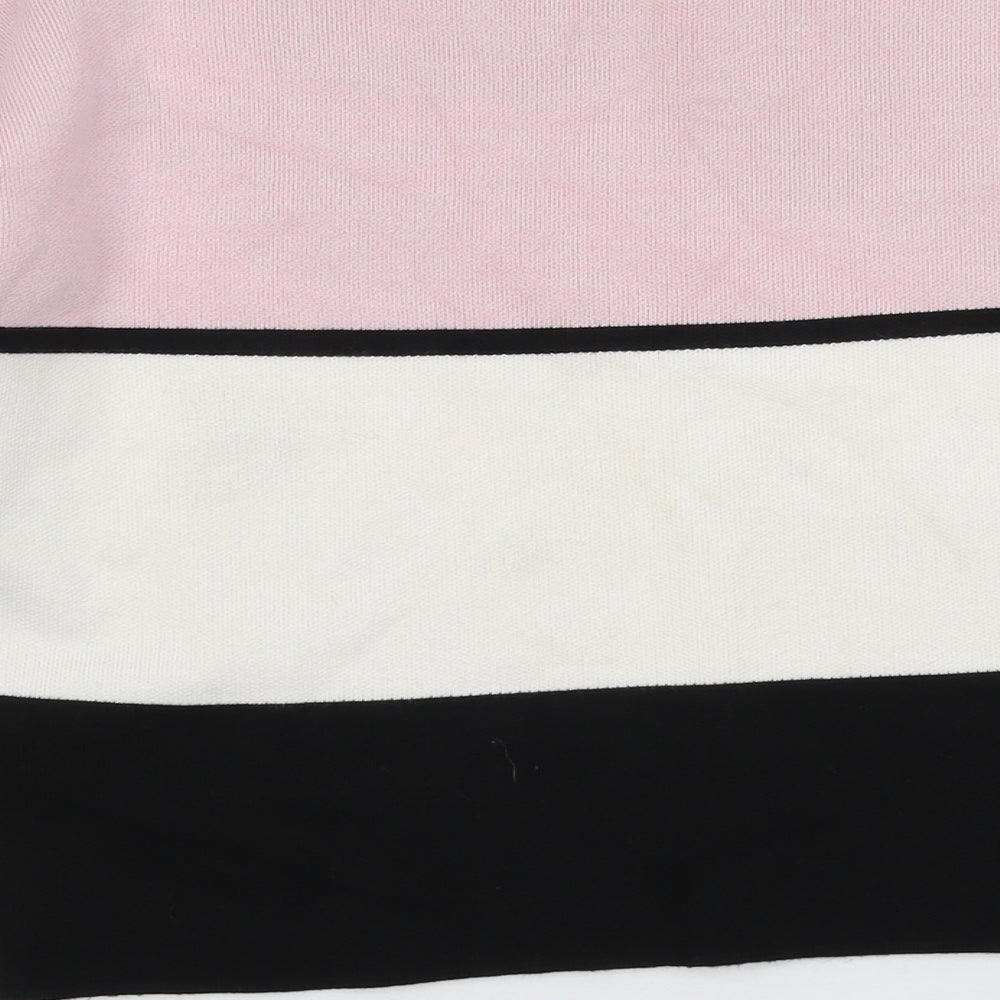 New Look Womens Multicoloured Round Neck Striped Viscose Pullover Jumper Size S