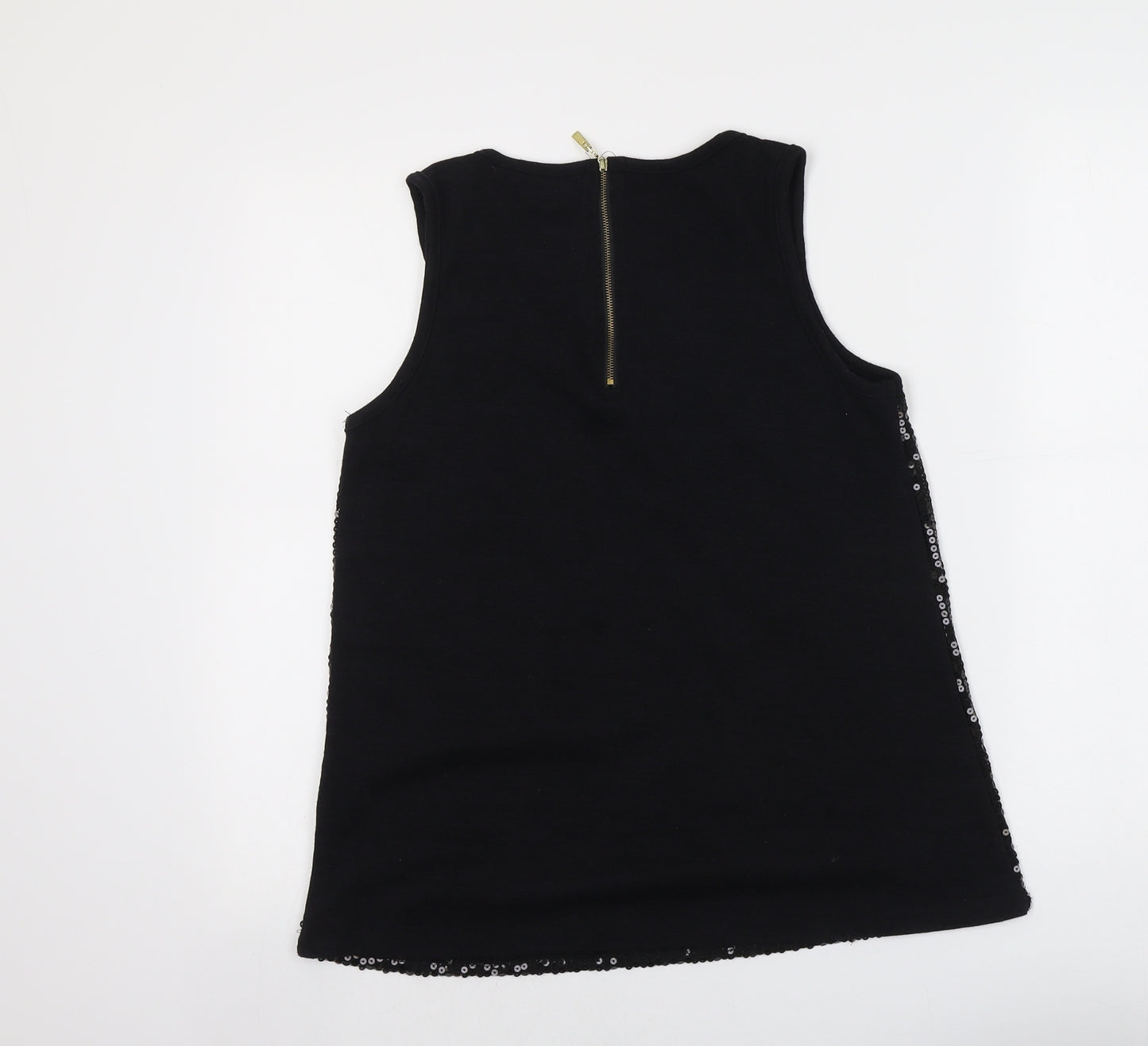Vegas Womens Black Polyester Basic Tank Size S Scoop Neck - Size S/M