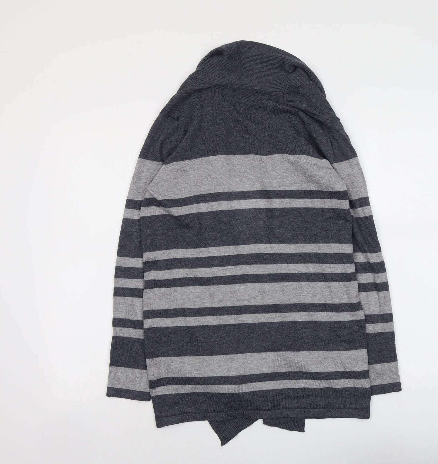 Millers Womens Green V-Neck Striped Viscose Cardigan Jumper Size S