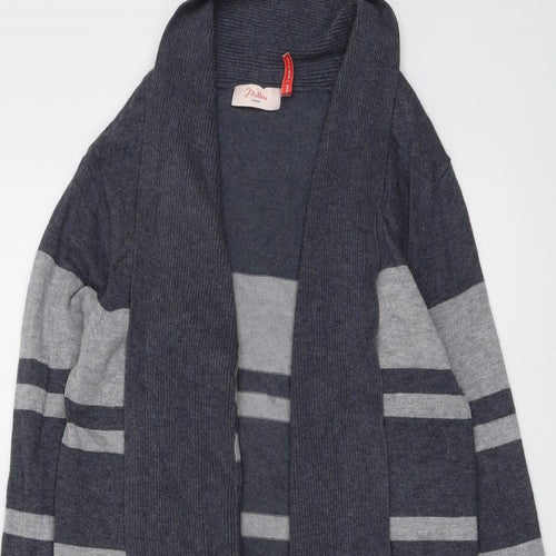 Millers Womens Green V-Neck Striped Viscose Cardigan Jumper Size S