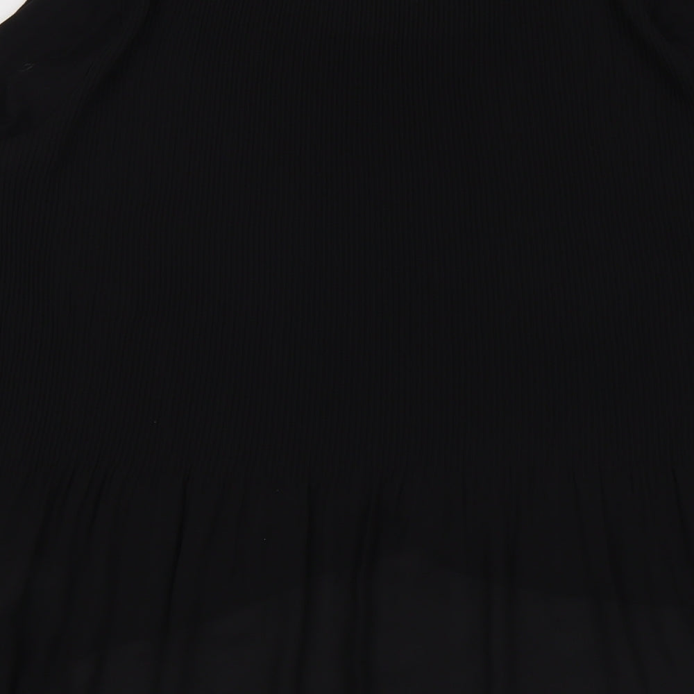 Paraphrase Womens Black Viscose Basic T-Shirt Size XL Round Neck