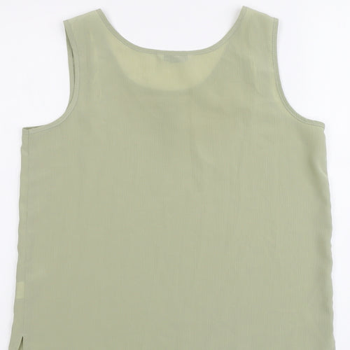 Berkertex Womens Green Polyester Basic Tank Size 12 Round Neck