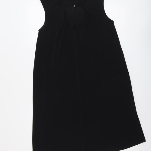 H&M Womens Black Polyester Shift Size S Round Neck Pullover