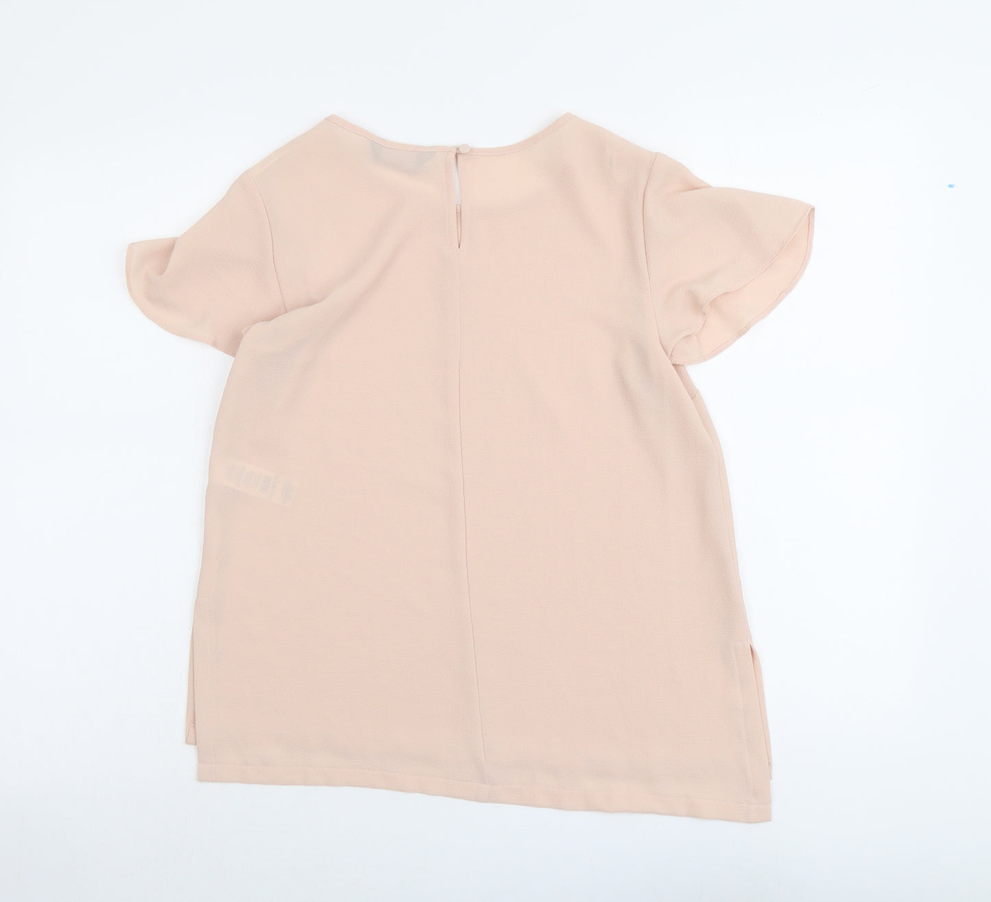 Dorothy Perkins Womens Pink Polyester Basic T-Shirt Size 8 Round Neck