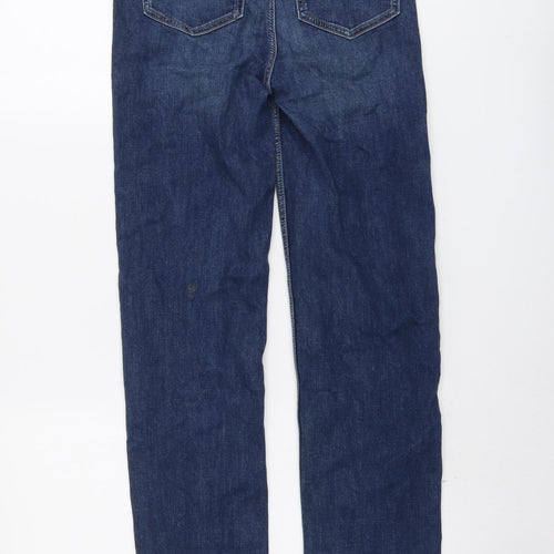 Marks and Spencer Womens Blue Cotton Skinny Jeans Size 8 L30 in Regular Button