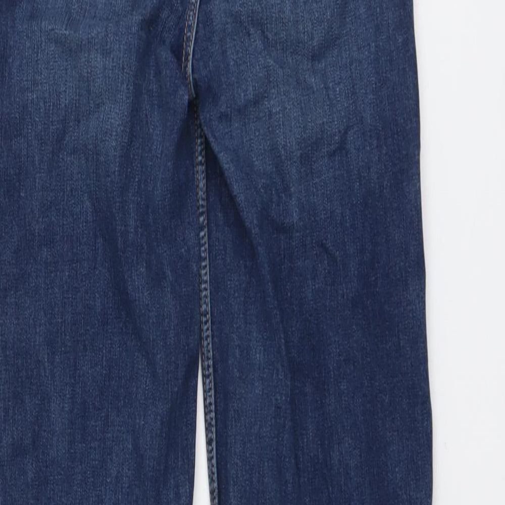 Marks and Spencer Womens Blue Cotton Skinny Jeans Size 8 L30 in Regular Button