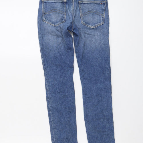 Tommy Hilfiger Boys Blue Cotton Straight Jeans Size 10 Years Regular Button - Distressed