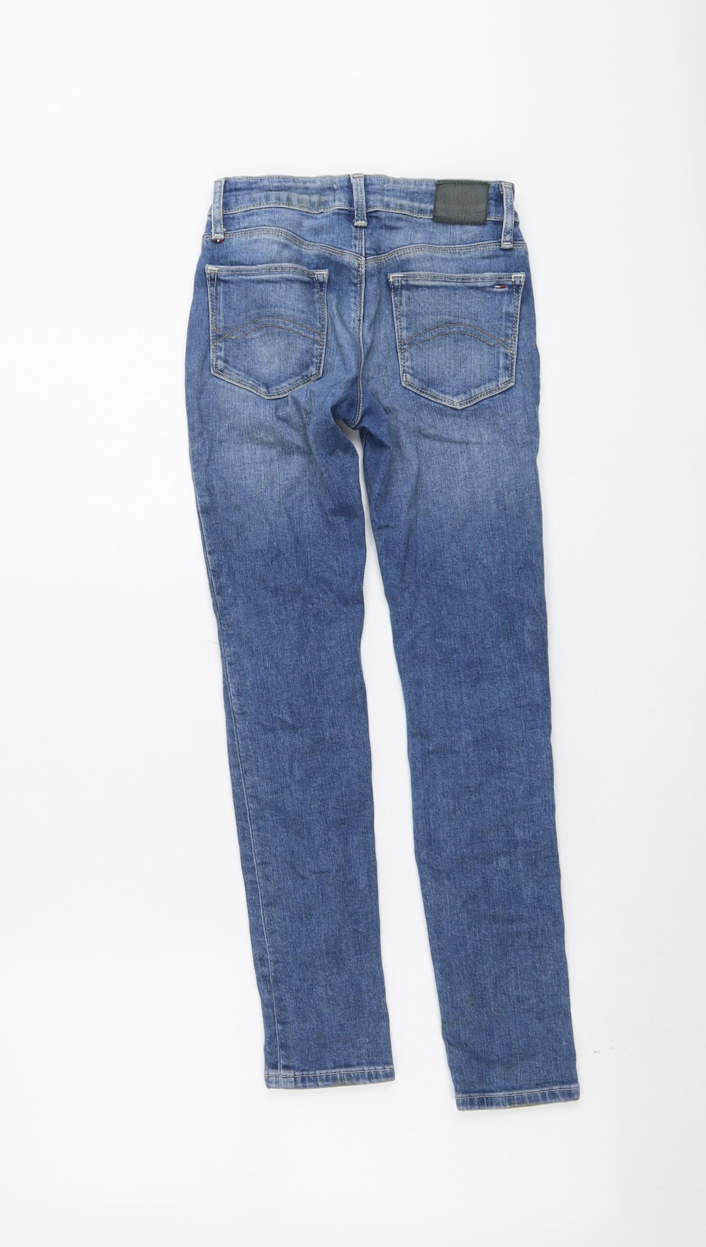 Tommy Hilfiger Boys Blue Cotton Straight Jeans Size 10 Years Regular Button - Distressed