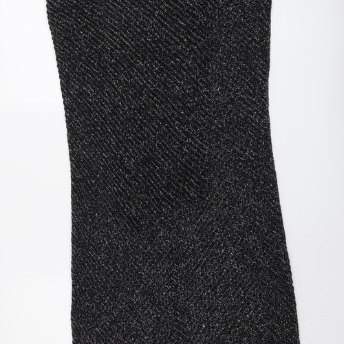 Marks and Spencer Womens Black Geometric Cotton A-Line Size S Round Neck Pullover