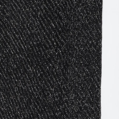 Marks and Spencer Womens Black Geometric Cotton A-Line Size S Round Neck Pullover