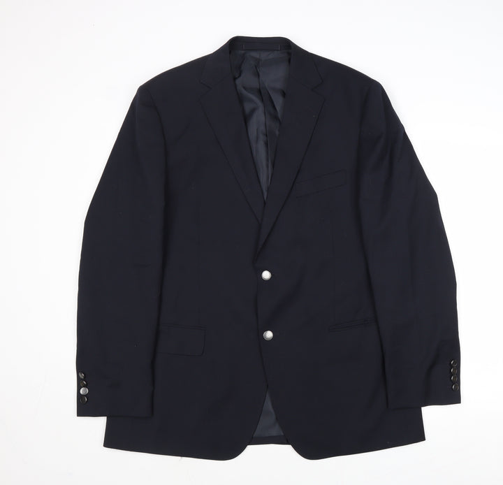 Marks and Spencer Mens Blue Polyester Jacket Suit Jacket Size 42 Regular