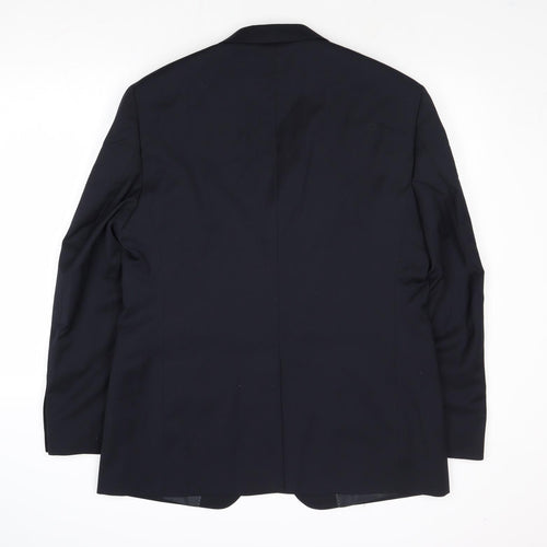 Marks and Spencer Mens Blue Polyester Jacket Suit Jacket Size 42 Regular