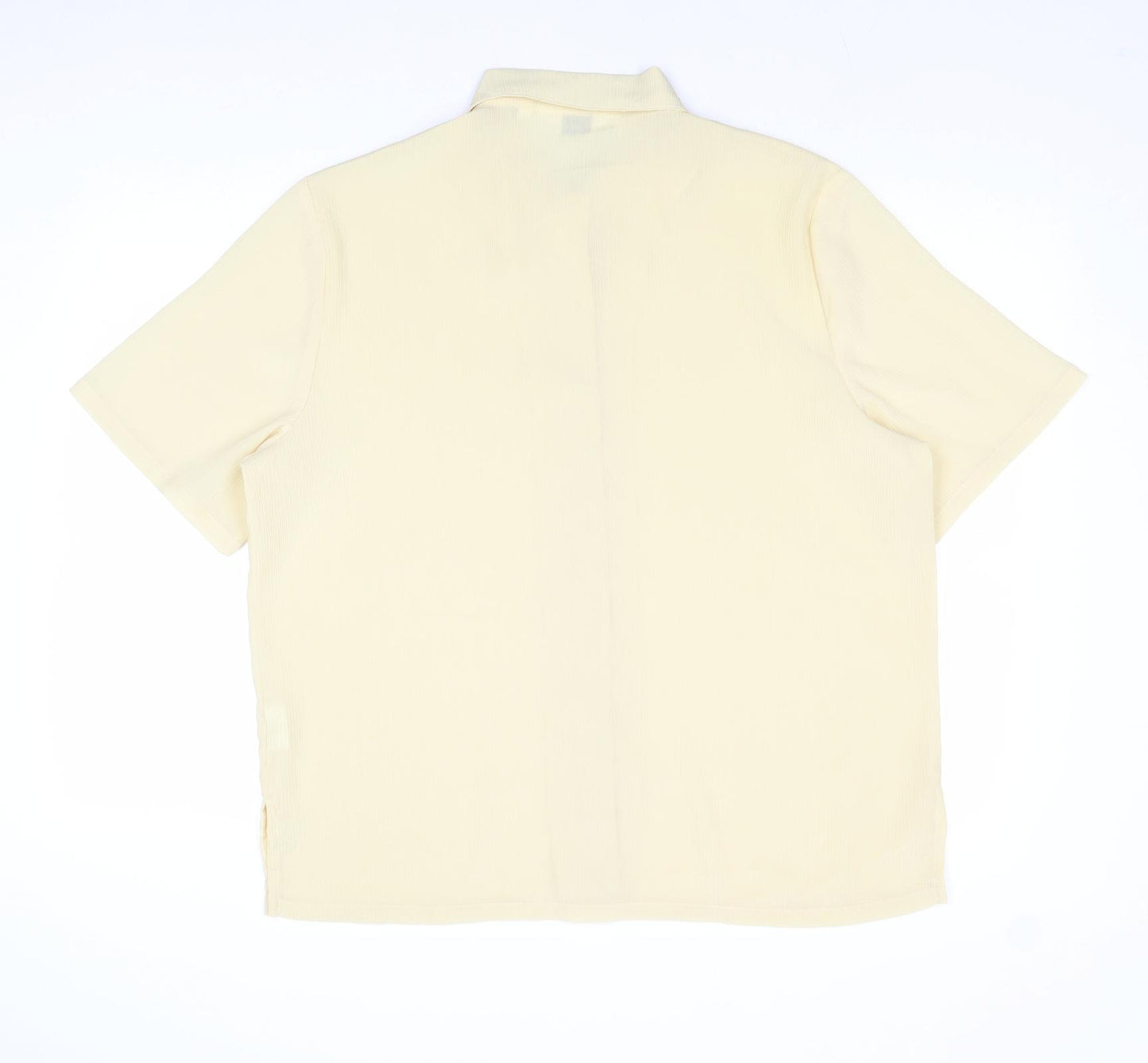 Damart Womens Yellow Polyacrylate Fibre Basic Button-Up Size 16 Collared