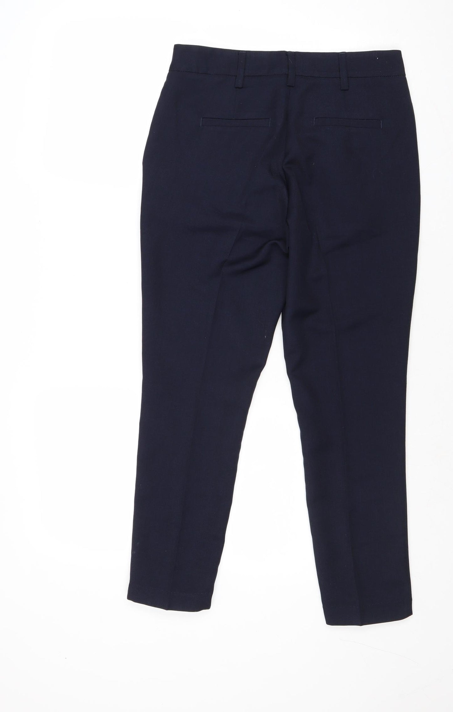 NEXT Womens Blue Polyester Dress Pants Trousers Size 8 Regular Zip