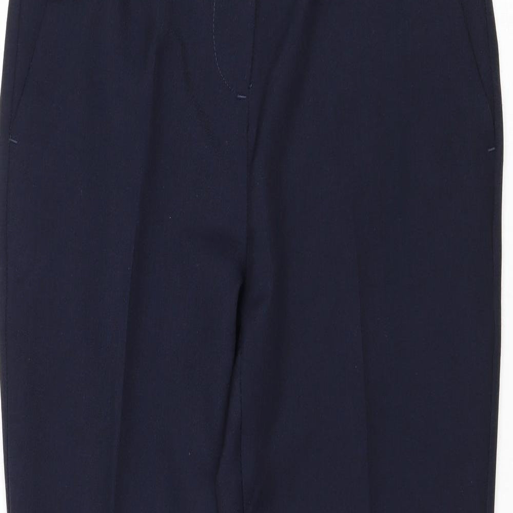 NEXT Womens Blue Polyester Dress Pants Trousers Size 8 Regular Zip