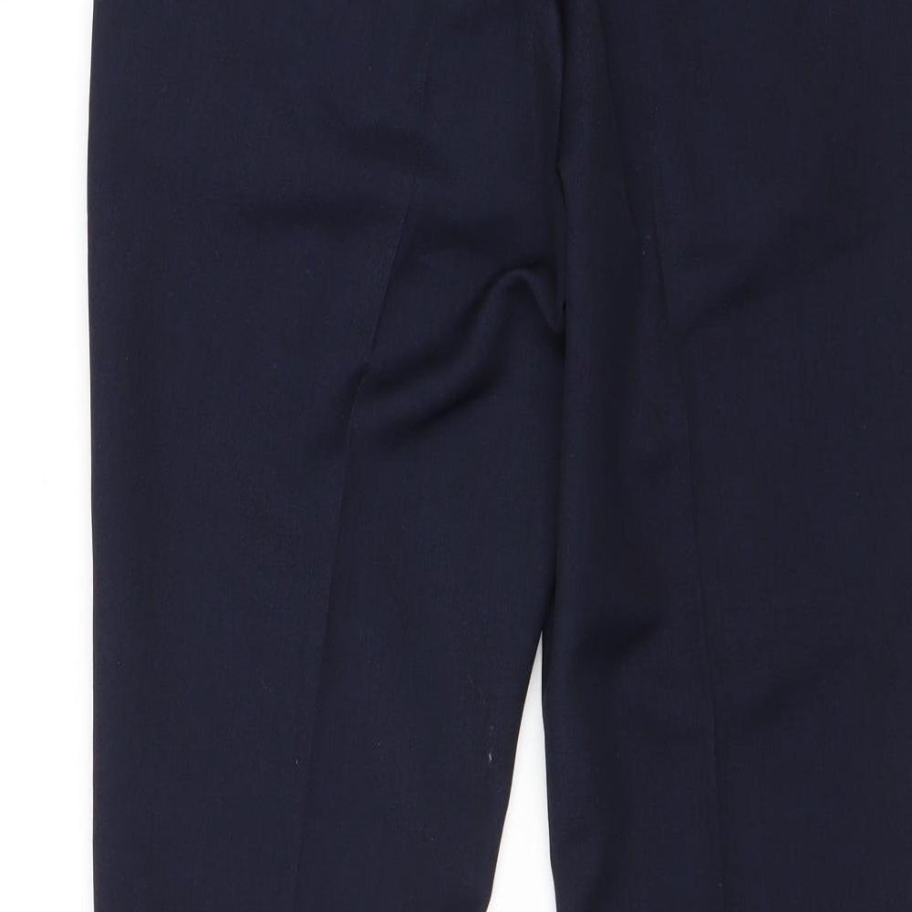 NEXT Womens Blue Polyester Dress Pants Trousers Size 8 Regular Zip