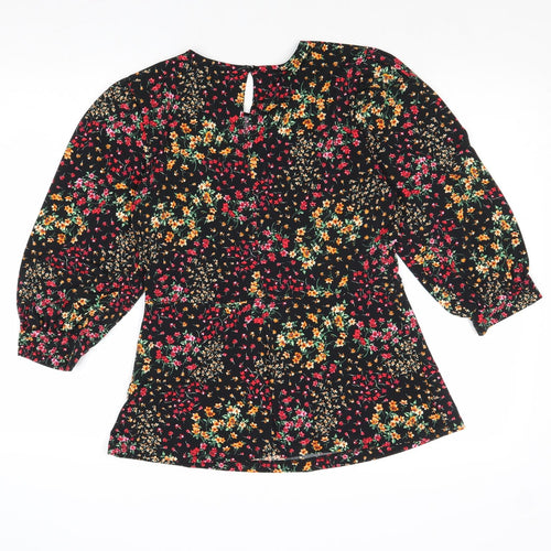 dusk Womens Multicoloured Floral Polyester Basic Blouse Size 12 Round Neck