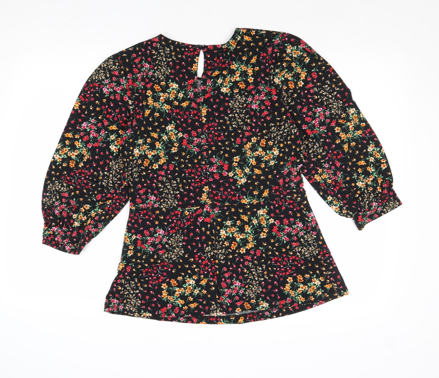 dusk Womens Multicoloured Floral Polyester Basic Blouse Size 12 Round Neck