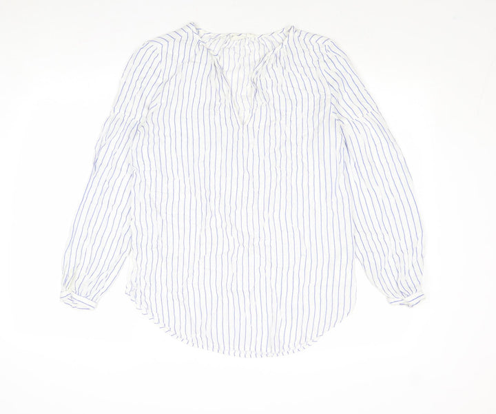 Gap Womens Multicoloured Striped Modal Basic Blouse Size XS V-Neck