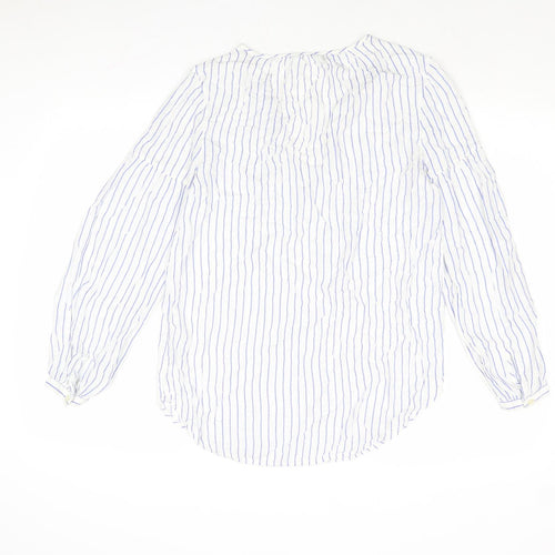 Gap Womens Multicoloured Striped Modal Basic Blouse Size XS V-Neck