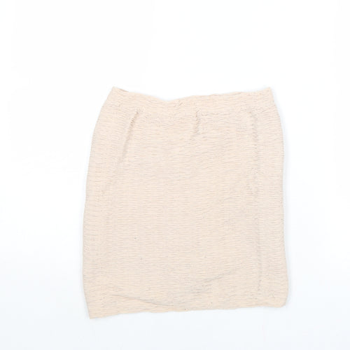 Topshop Womens Beige Nylon Bandage Skirt One Size