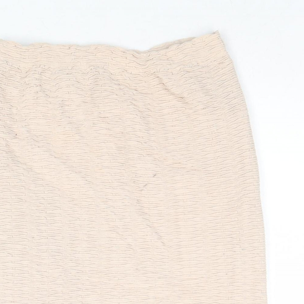 Topshop Womens Beige Nylon Bandage Skirt One Size