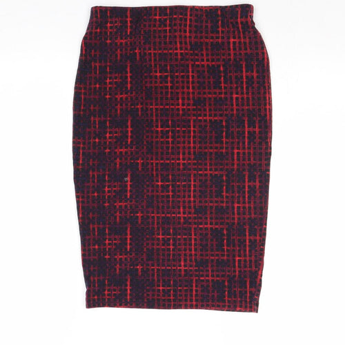 FOREVER 21 Womens Multicoloured Geometric Polyester Straight & Pencil Skirt Size XS