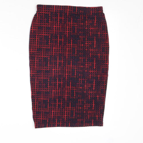 FOREVER 21 Womens Multicoloured Geometric Polyester Straight & Pencil Skirt Size XS