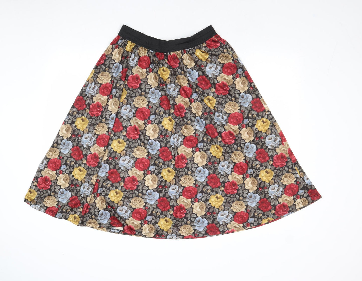 Miss Selfridge Womens Multicoloured Floral Polyester A-Line Skirt Size 12