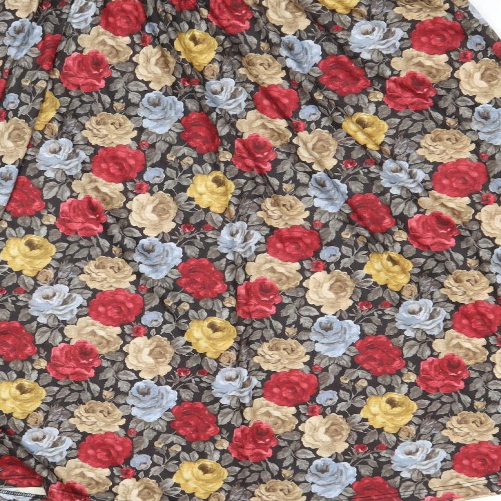 Miss Selfridge Womens Multicoloured Floral Polyester A-Line Skirt Size 12