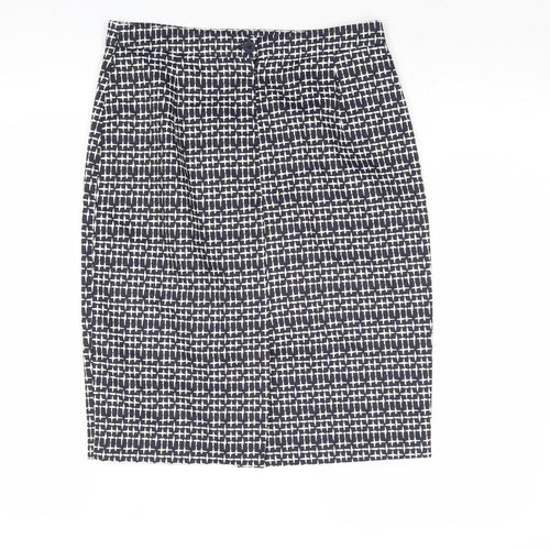 Great Plains Womens Multicoloured Geometric Polyester Straight & Pencil Skirt Size 10 Zip
