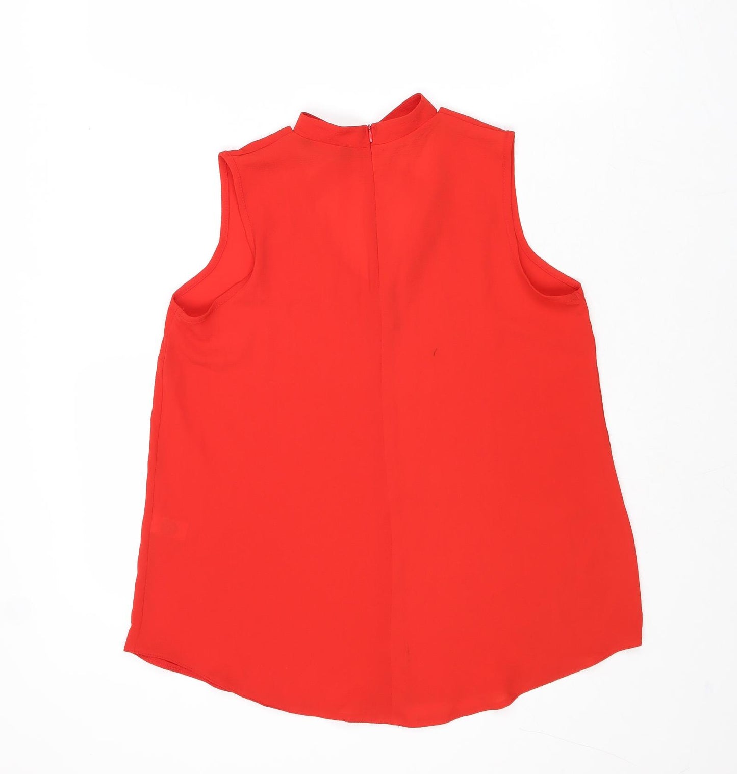 Select Womens Red Polyester Basic Tank Size 12 V-Neck