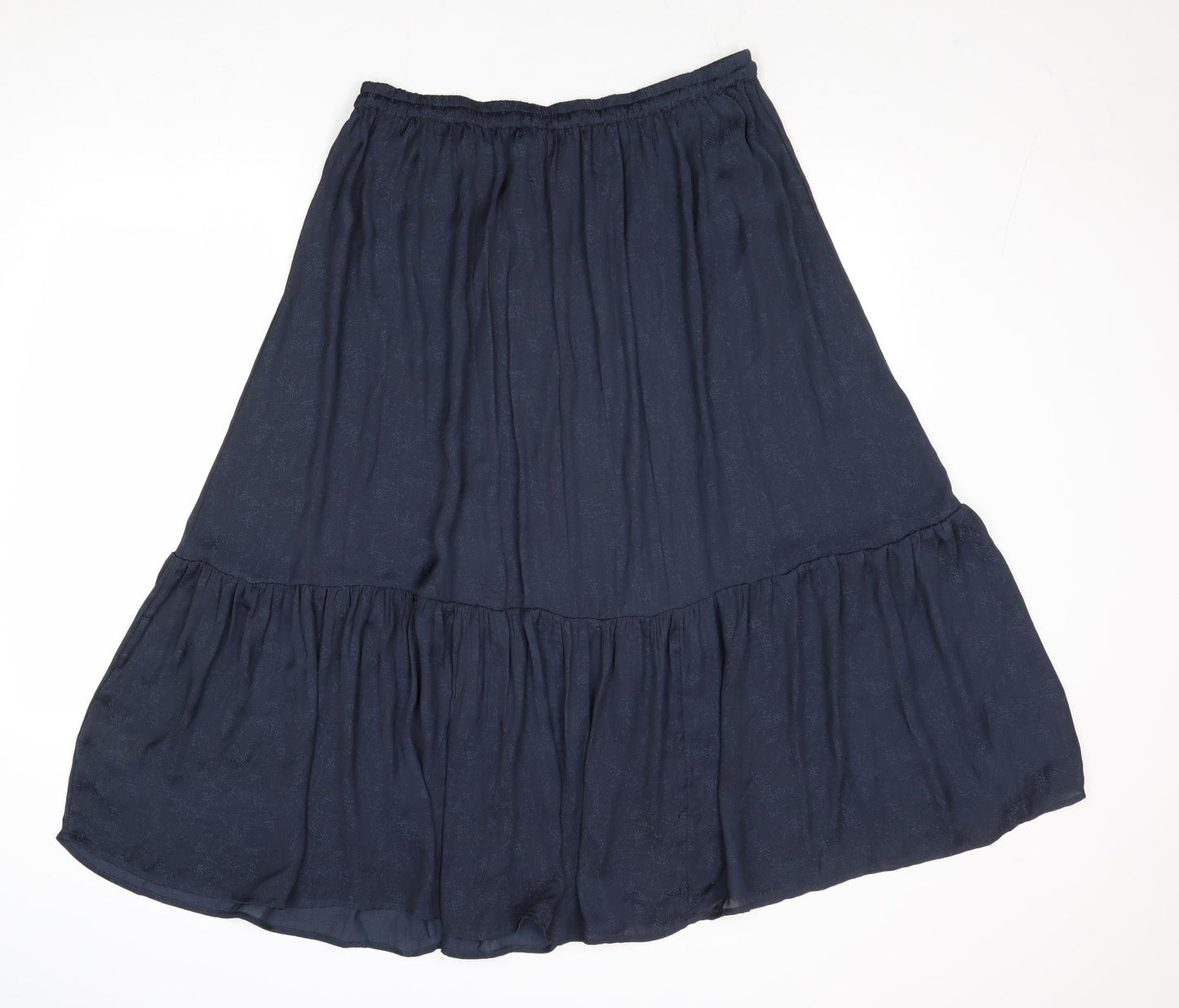 Per Una Womens Blue Polyester A-Line Skirt Size 14 Drawstring