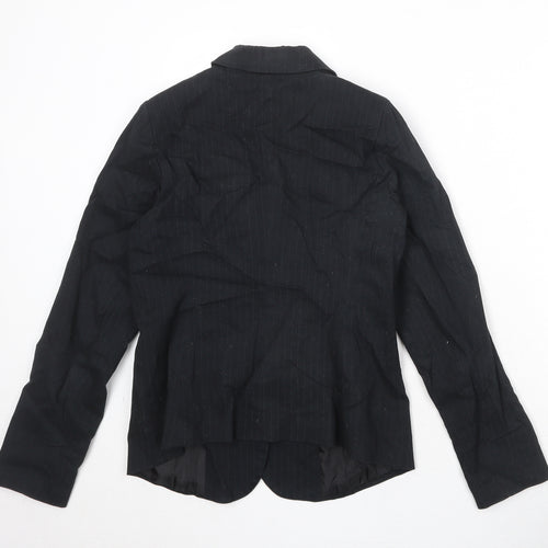 Miss Captain Womens Black Cotton Jacket Suit Jacket Size 10
