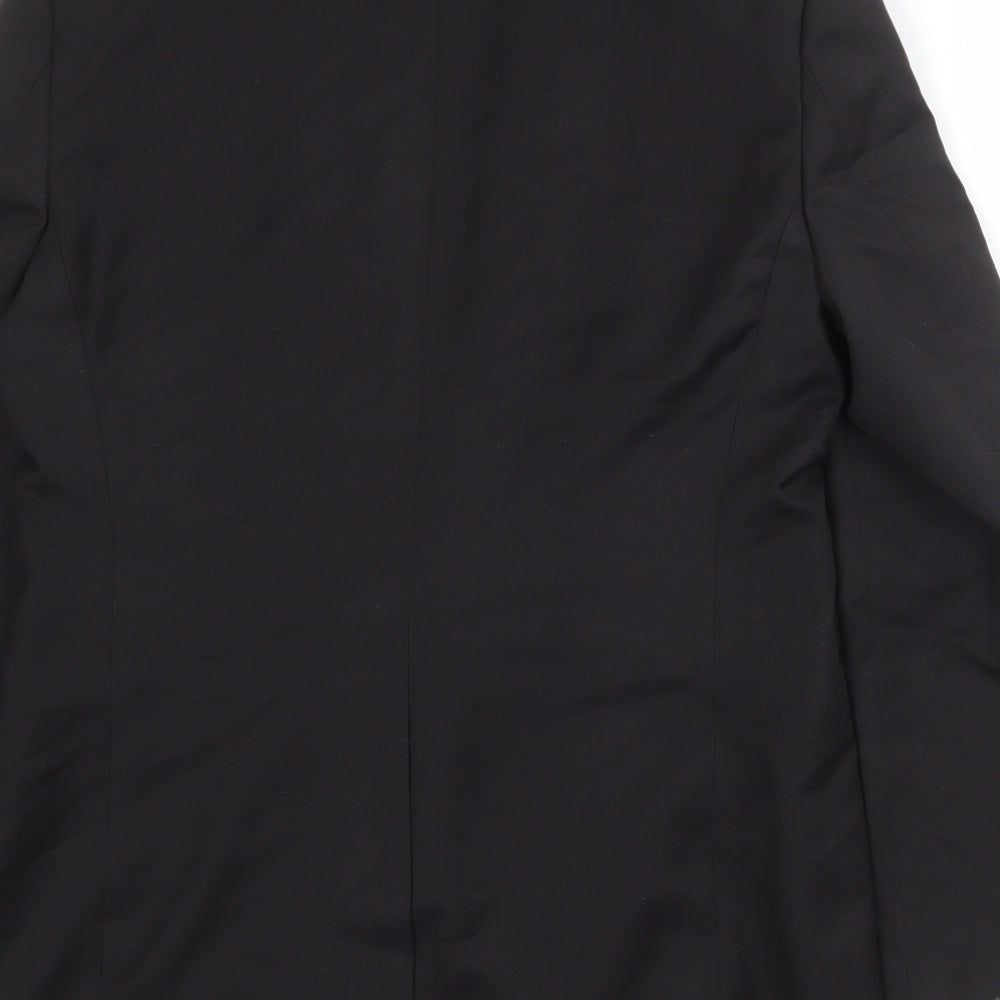 Red Herring Mens Black Polyester Jacket Suit Jacket Size 40 Regular
