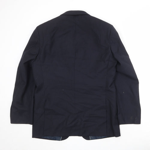 Marks and Spencer Mens Black Polyester Jacket Suit Jacket Size 42 Regular